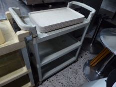 *cambro h eavy-duty catering trolley with trays