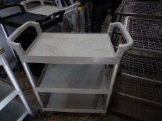 *catering trolley - 3 tier - plastic