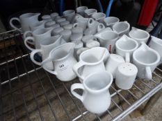 *approximately 40 items salt and pepper small and medium milk jugs