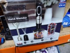 *steam by electric steamer and tower hand blender boxed