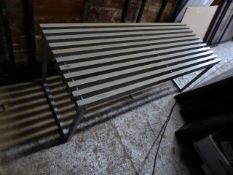 *limed oak slatted low level bench 1500 x 500 x 500