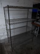 *catering shelving metro type chrome adjustable 1200 x 600 x 1700