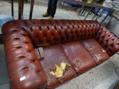 *red leather chesterfield sofa