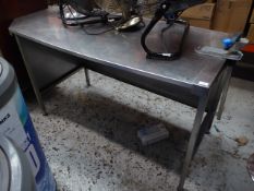 *stainless steel bench with bonzer tin opener 1560 tx 700 x 850