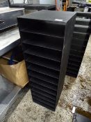 *tall black metal shelving unit 300 by 360 by 1000