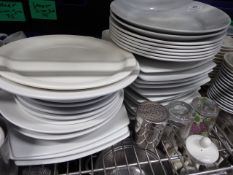 *proximately 40 plates Square large round pasta plates normal dinner plates etc