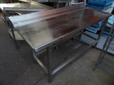 *feed table for pass through dishwasher right handed 1600 x 700