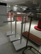 *White Mobile Garment Rail