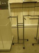 *Silver Mobile Swastika Garment Rail