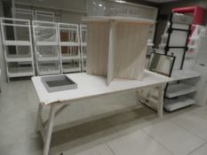 *Folding Trestle Table and a Circular Table