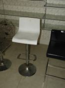 *White Gas Lift Barstool