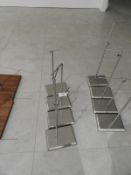 *Four Brushed Steel Countertop Displays