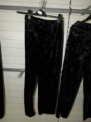 *Saloos Ladies Crushed Velvet Trousers Size: 12