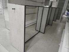 *Steel Garment Rail with Wood End Panels