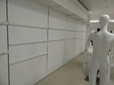 *Wall Mounted Display System with Hangers and Shel