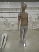 *Female Mannequin with Articulated Arms, Canvas Bo