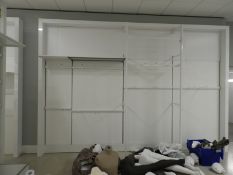 *Wall Mounted Display System with Hangers and Shel