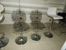 *Pair of Contemporary Style Acrylic Gas Lift Chair
