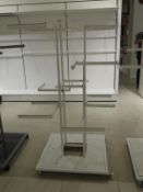 *Twin Level White Swastika Garment Rail