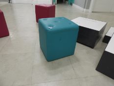 *Teal Cube Stool