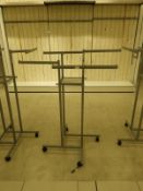 *Silver Mobile Swastika Garment Rail