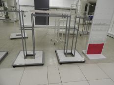 *Double Silver Swastika Garment Rail with Shelf