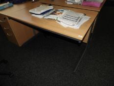 *Workstation in Lightwood & Grey Finish 123x75cm