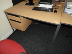 *Single Pedestal Desk with Lefthand Drawer Pedestal