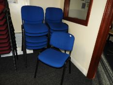 *Thirteen Stackable Office Chairs (blue)