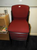 *Five Stackable Office Chairs