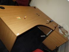 *L-Shape Desk with Standalone Three Drawer Pedestal 160x165cm