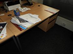 *Single Pedestal Desk with Righthand Drawer Pedestal