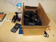 *Box Containing Assorted Calculators