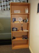 *Open Front Office Bookcase Containing Dictionaries, Stationery, etc.