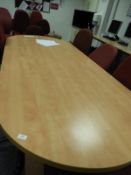 *Oval Meeting Room Table 240x100cm