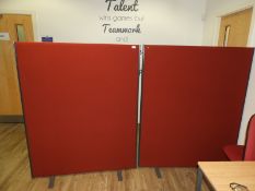 *Pair of Red Office Partitions