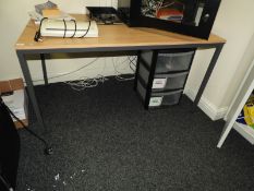 *Office Table in Lightwood & Grey Finish 140cm long