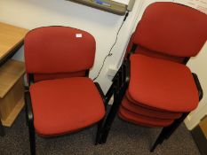 *Seven Stackable Office Chairs