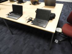 *Office Table in Light Wood & Grey Finish 140x60cm