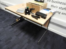 *Workstation in Light Beech & Grey Finish