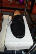 Alberto Black Suede Moccasins Size: 11