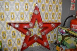 *75cm Red Metal Christmas Star