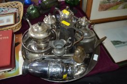 Large Stainless Steel Containing Plated Ware, Teap