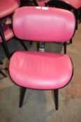 *Seventeen Fuchsia Side Chairs on Black Frames