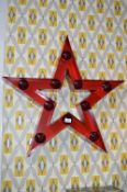 *75cm Red Metal Christmas Star