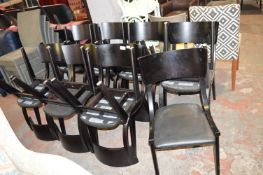 *Fifteen Dark Wood Side Chairs