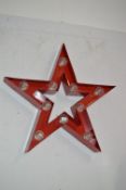*75cm Red Metal Christmas Star