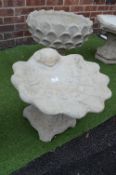 Oyster Shell Design Birdbath