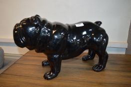 Black Bulldog Ornament