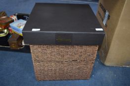 Harrods Wicker Hamper Box with Inverted Handles